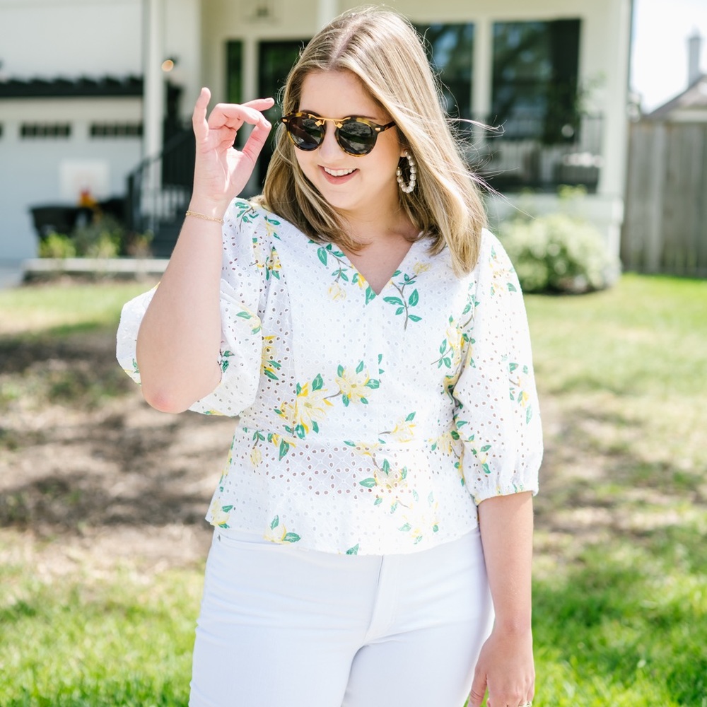 Draper James Eyelet Blouse